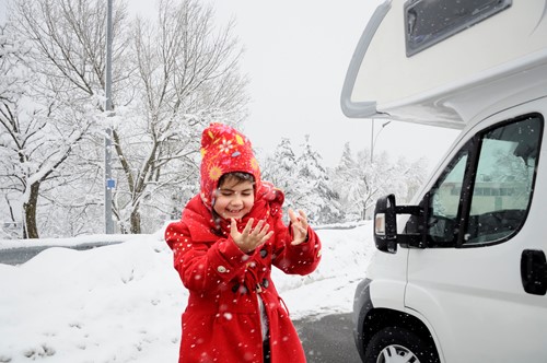 Motorhome in winter