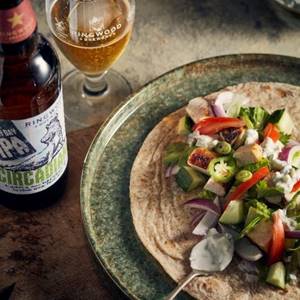 Tandoori Wrap for the BBQ with Ringwood Brewery